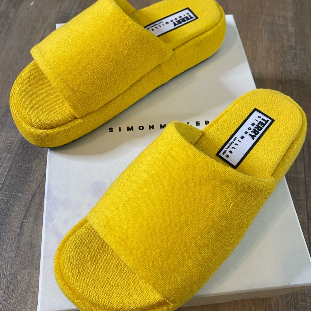 Simon Miller Terry slide size 36 YELLOW platform slide